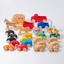 Grimm's Small Wooden Blue Truck