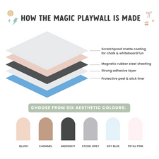 Magic Playwall - Arch Magnetic Wall Decal (Blush)