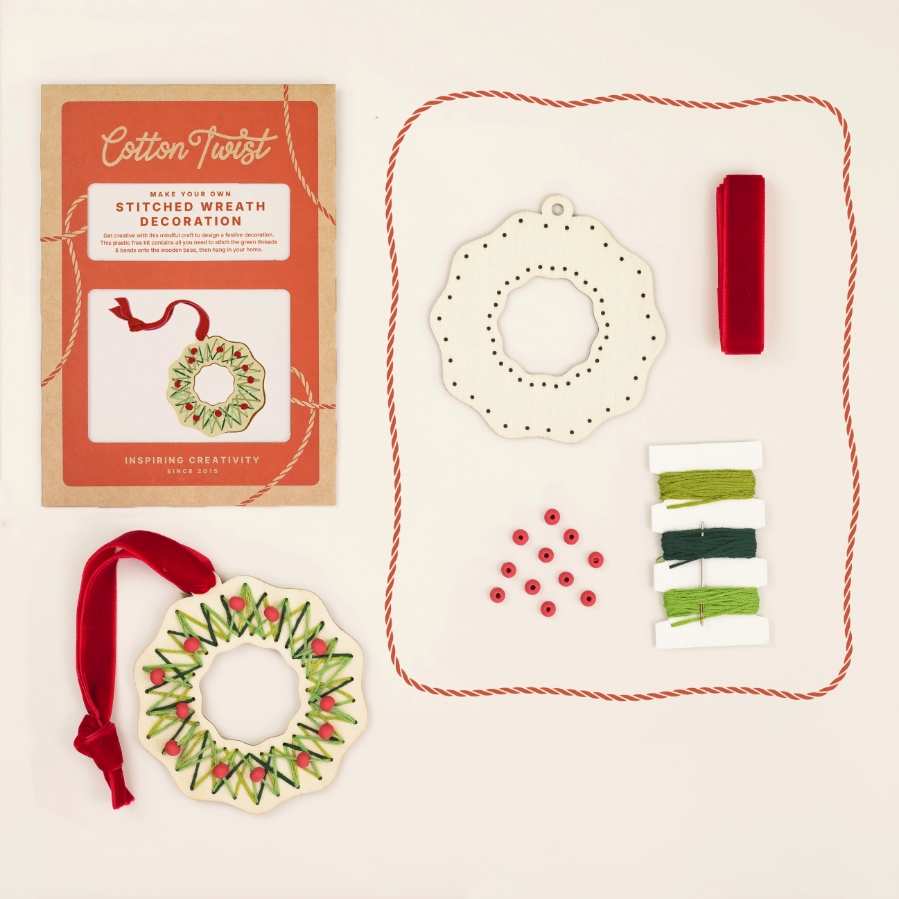 Make Your Own Stitched Decoration Craft Kit (Wreath)