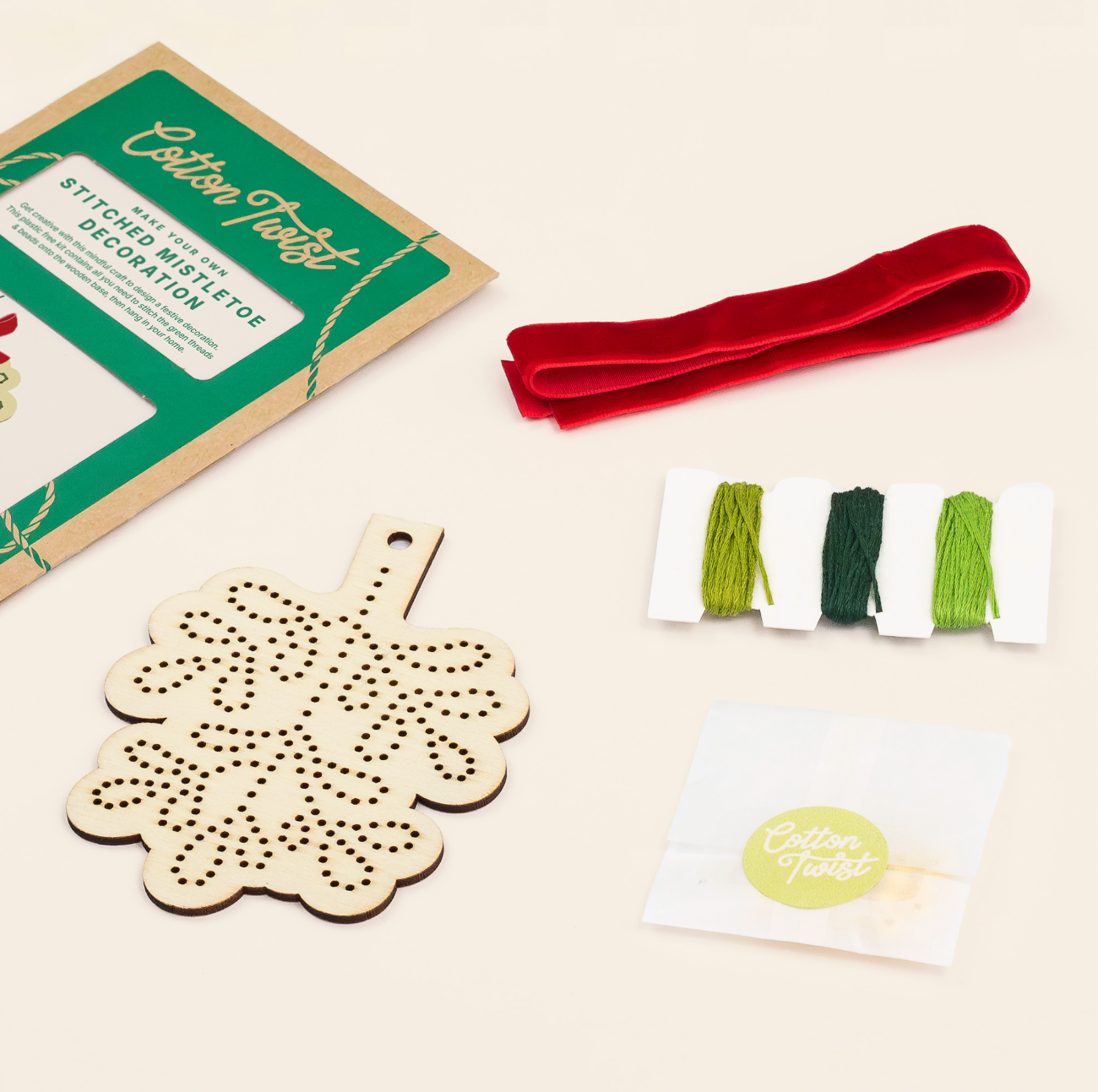Make Your Own Stitched Decoration Craft Kit (Mistletoe)