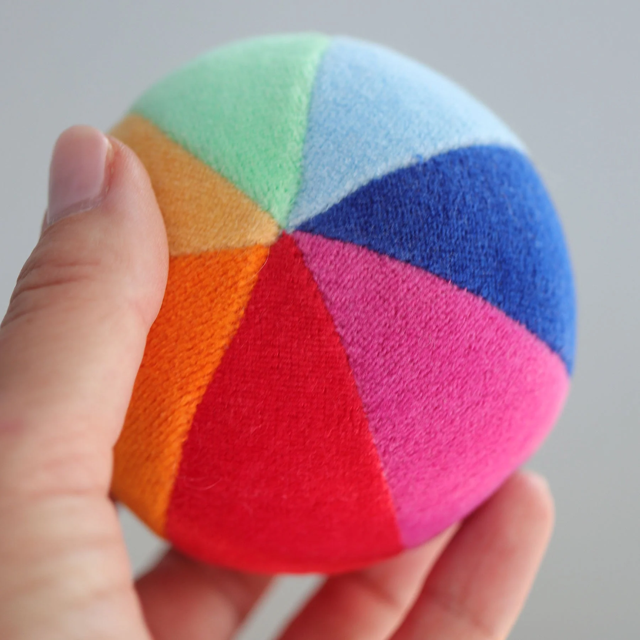 Grimm's Cotton Rainbow Ball (with bell inside)