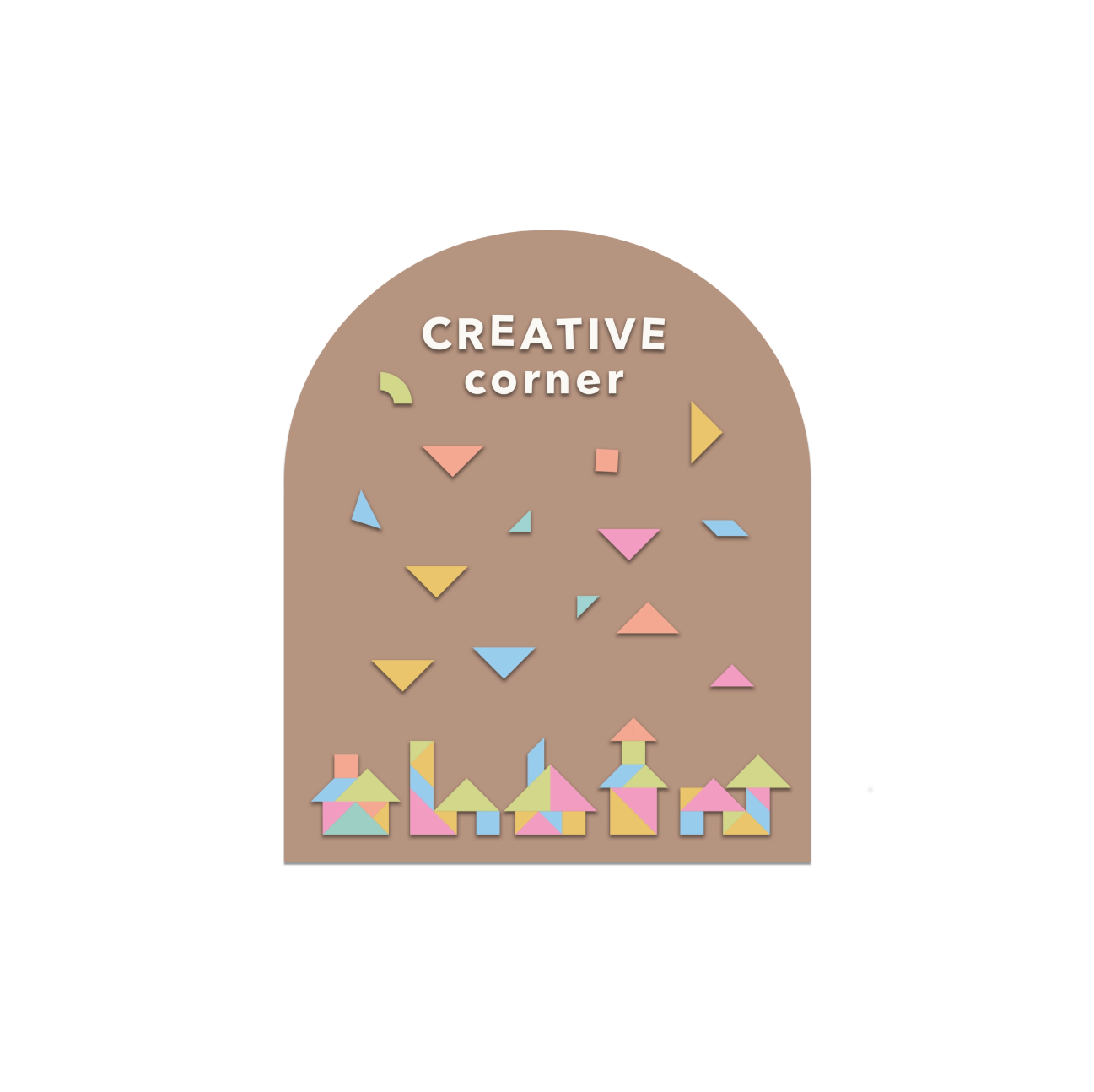 MINI Magic Playwall - Arch Magnetic Wall Decal (Caramel)