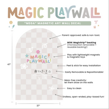 MEGA Magic Playwall - Arch Magnetic Wall Decal (Neutral Check)