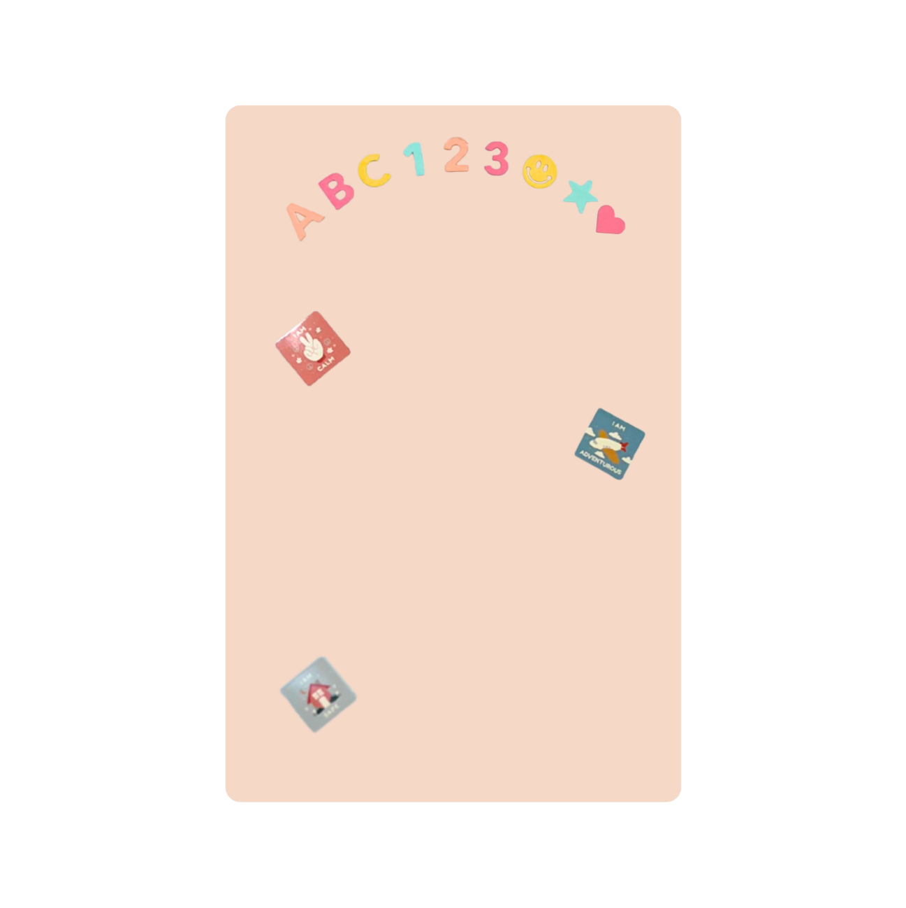 Rectangular Magic Playwall - Magnetic Wall Decal (Blush)