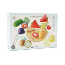 Wooden Chopping Board & Sliceable Play Food