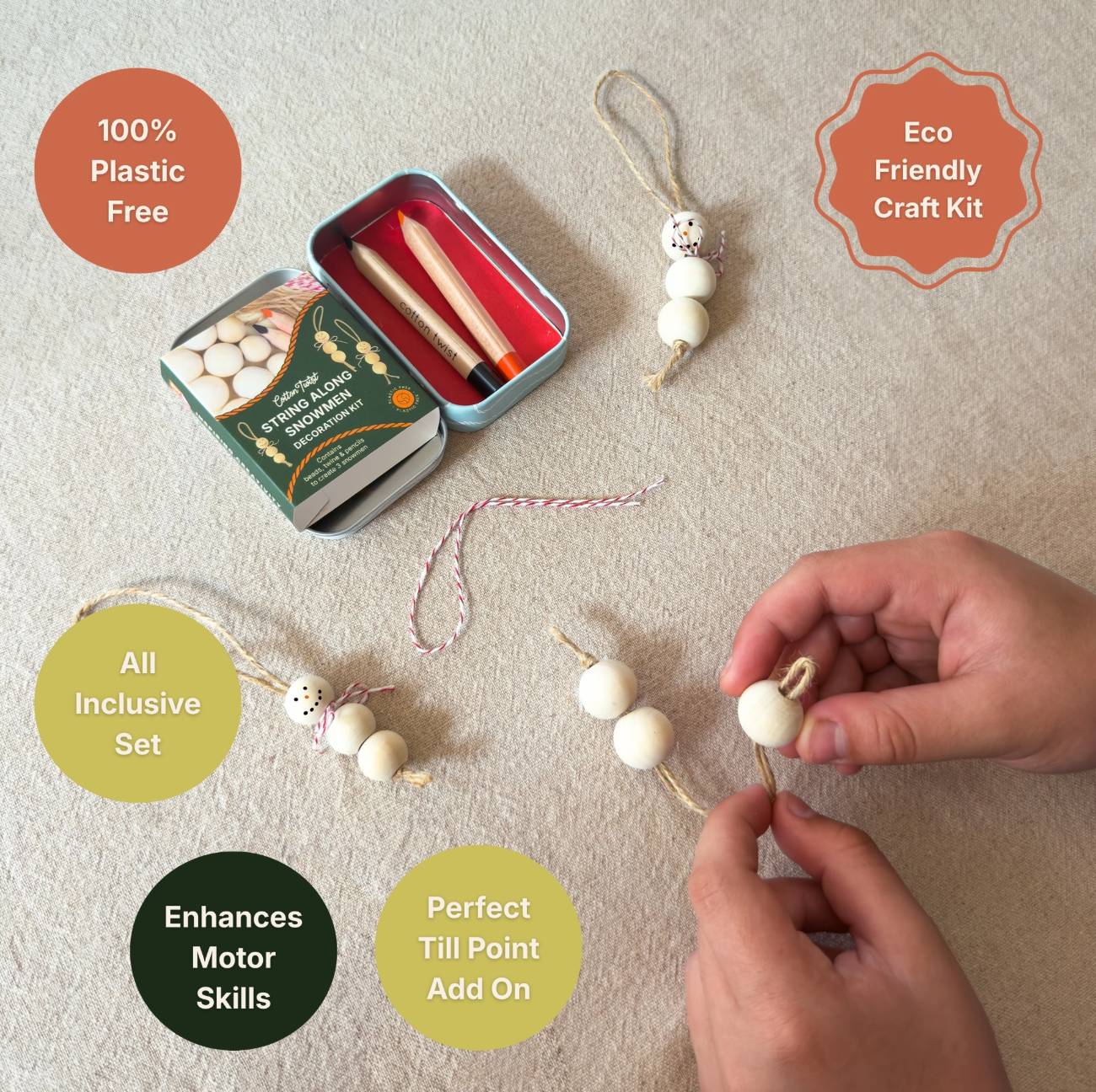 Make Your Own Snowman Christmas Decorations | Wooden Craft Kit