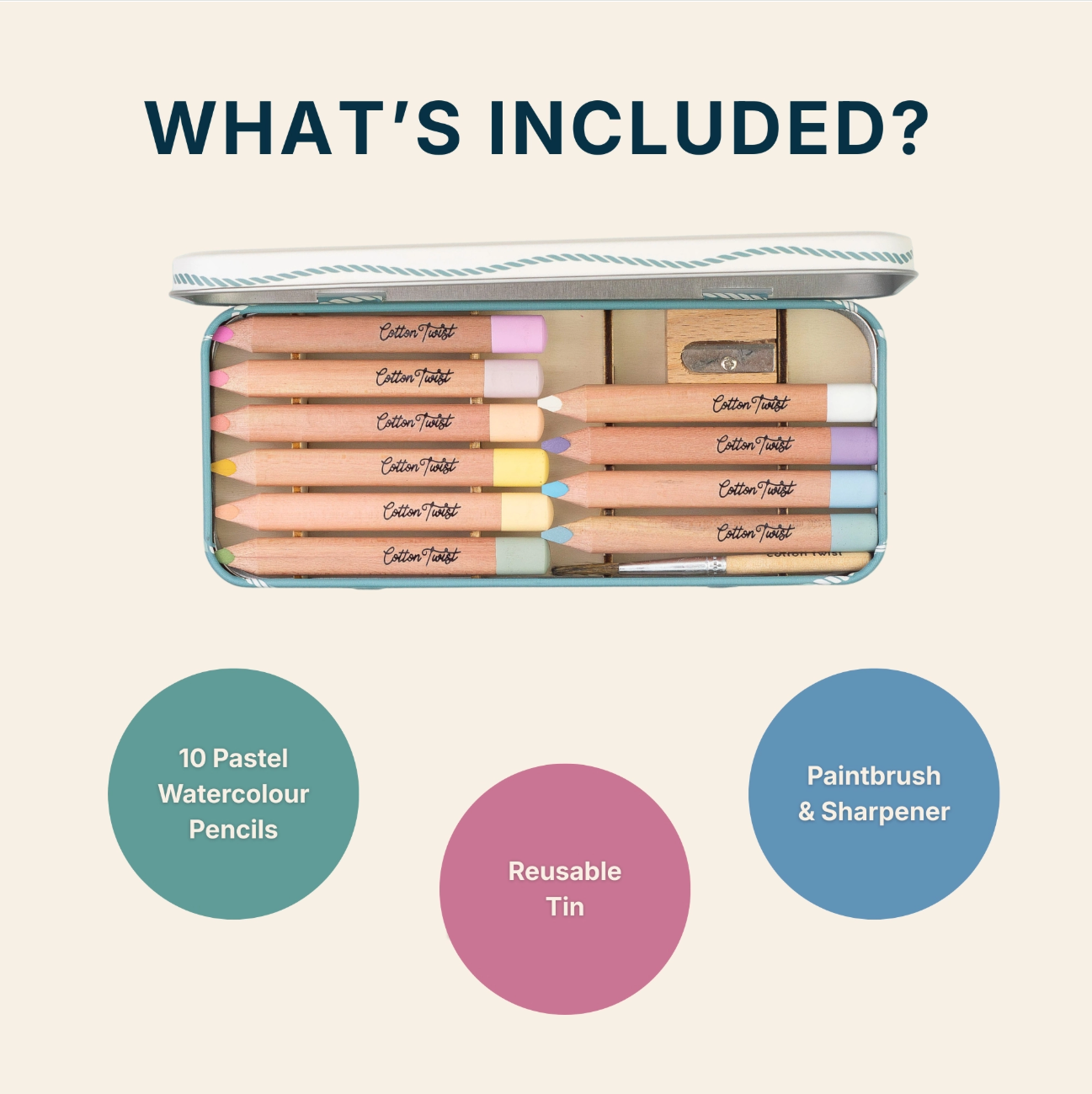 Watercolour Pencils Art Set (Pastel)