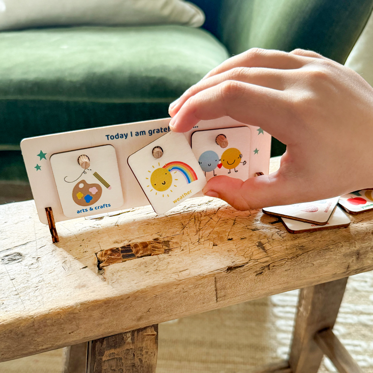 Wooden Gratitude Chart for Kids