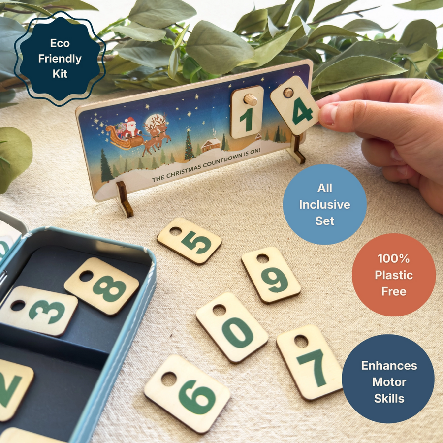 Christmas Countdown Wooden Calendar Chart