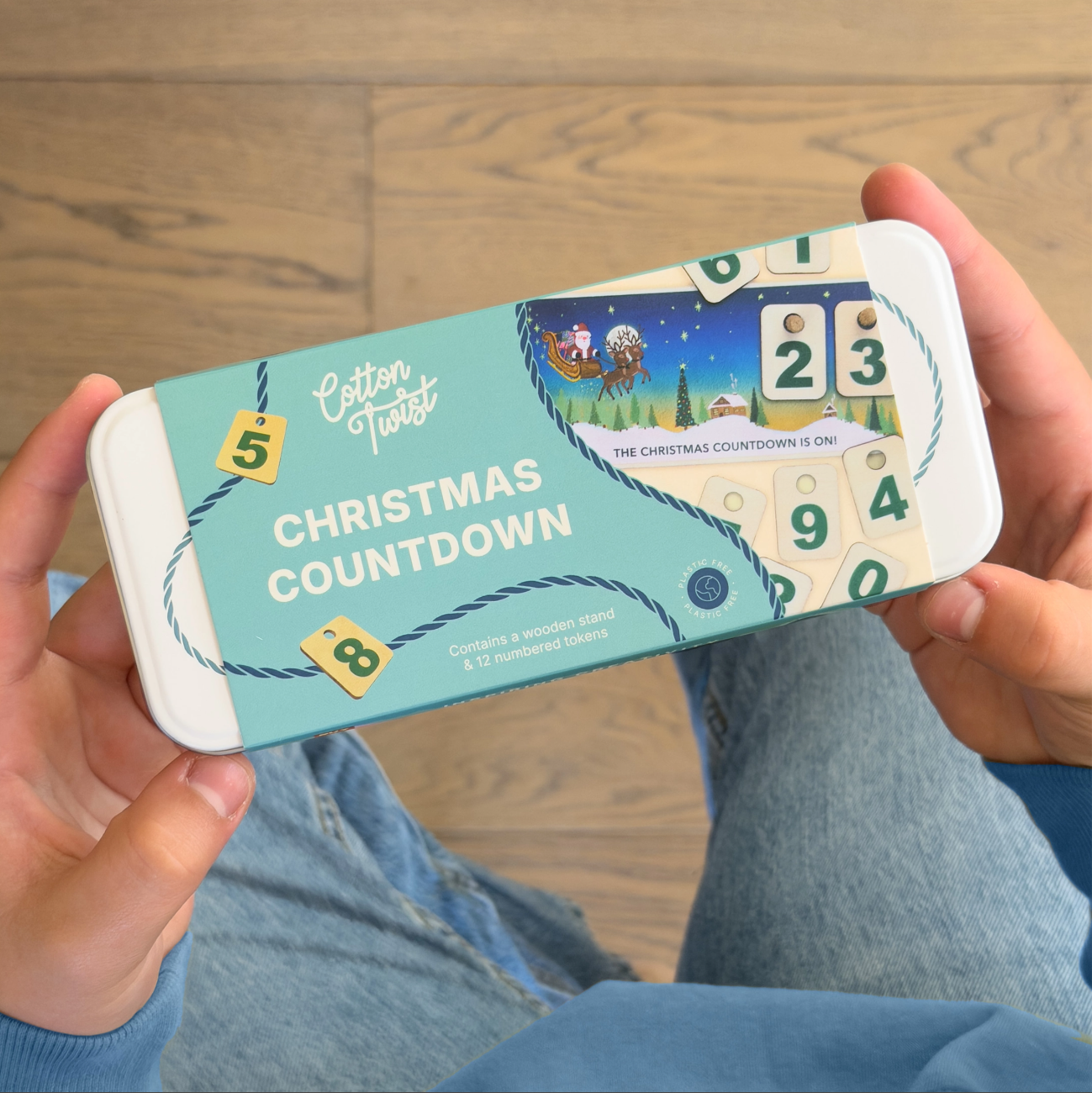 Christmas Countdown Wooden Calendar Chart