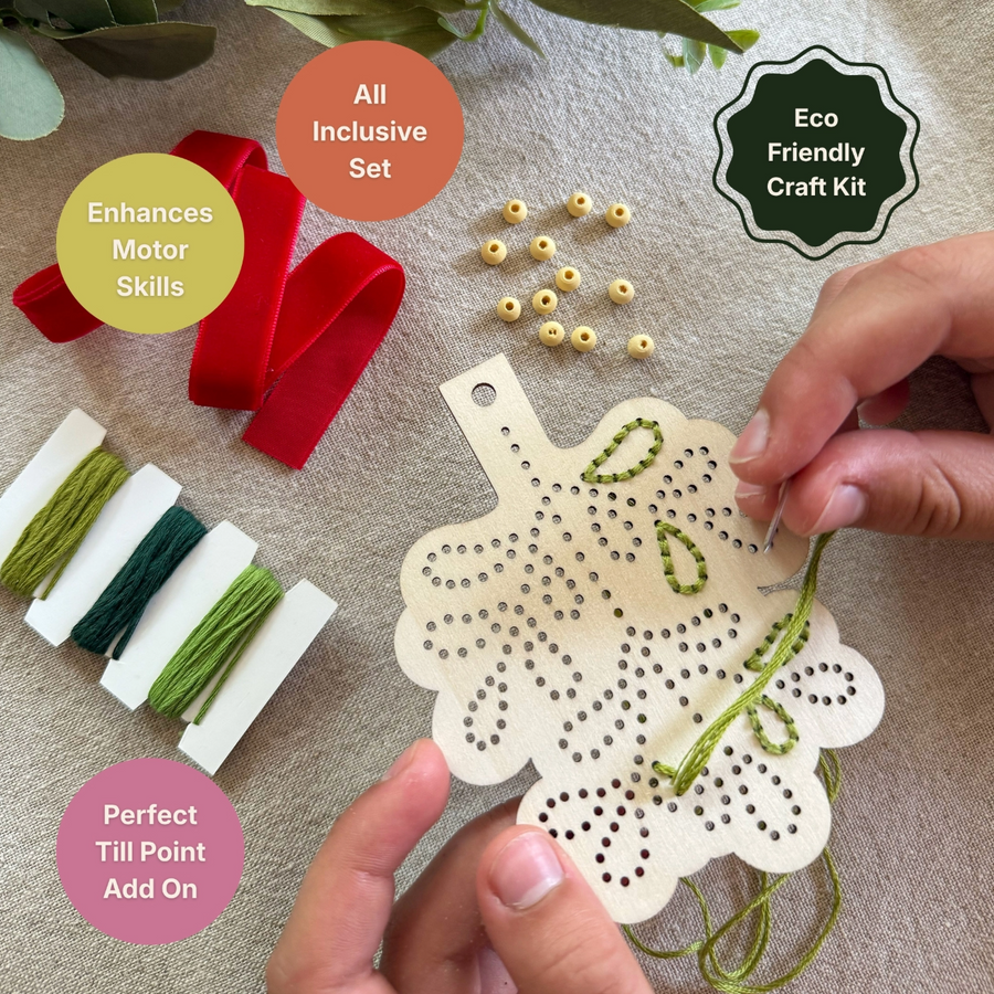 Make Your Own Stitched Decoration Craft Kit (Mistletoe)