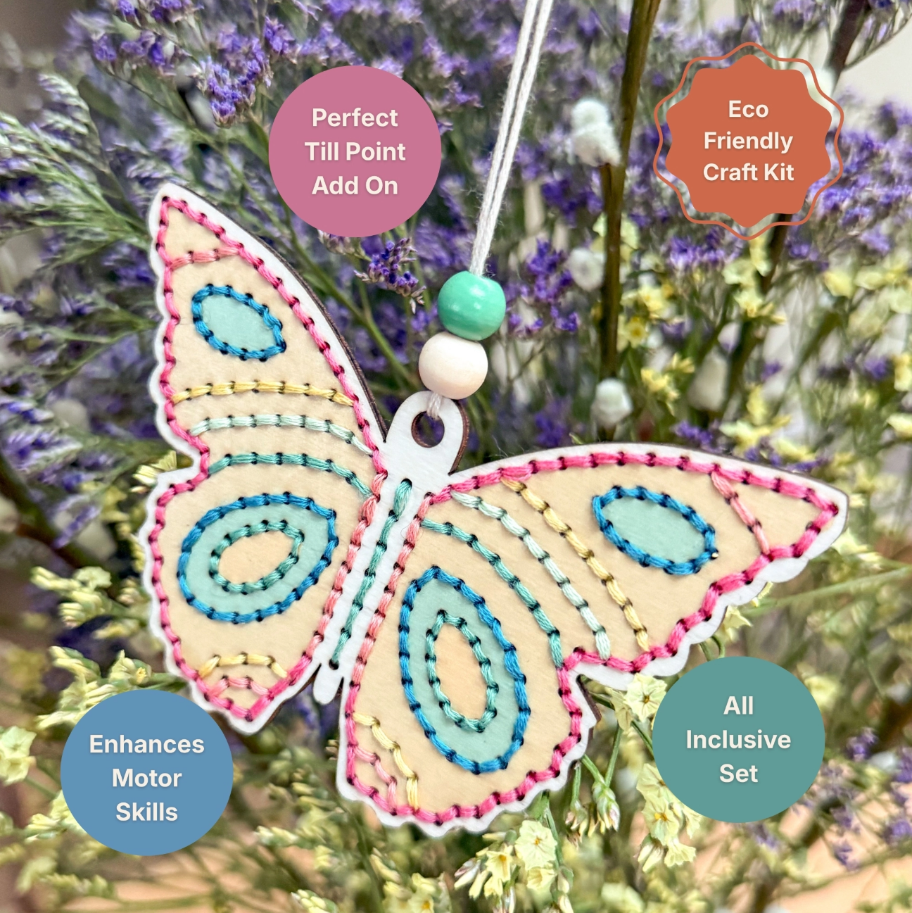 Make Your Own Stitched Butterfly Decoration Craft Kit (Butterfly)