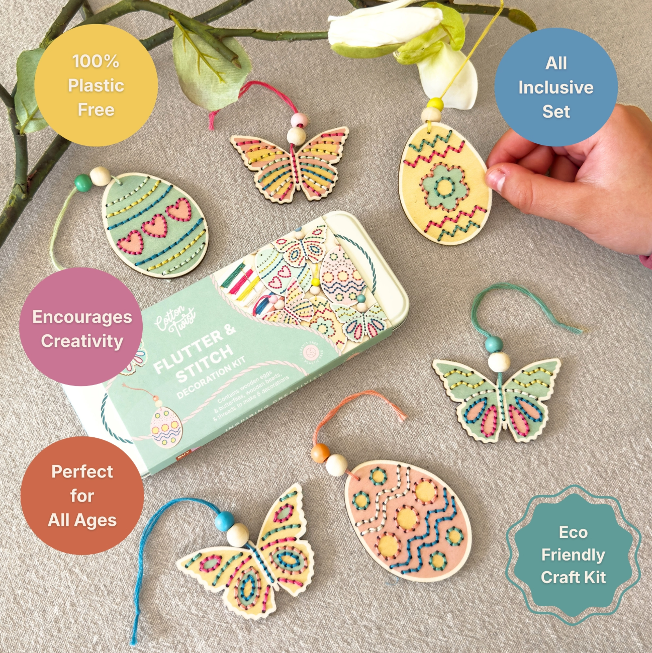 Flutter & Stitch Decoration Kit - Easter Craft Kit