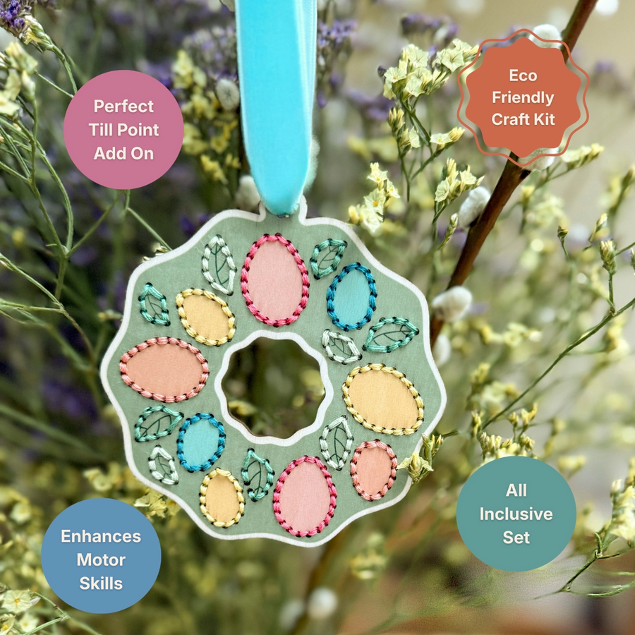 Make Your Own Stitched Decoration Craft Kit (Spring Wreath)