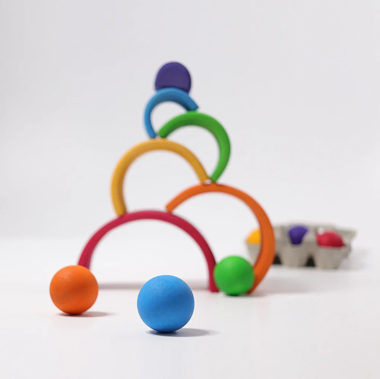 Grimm's Medium Stacking Rainbow (6 Pcs)