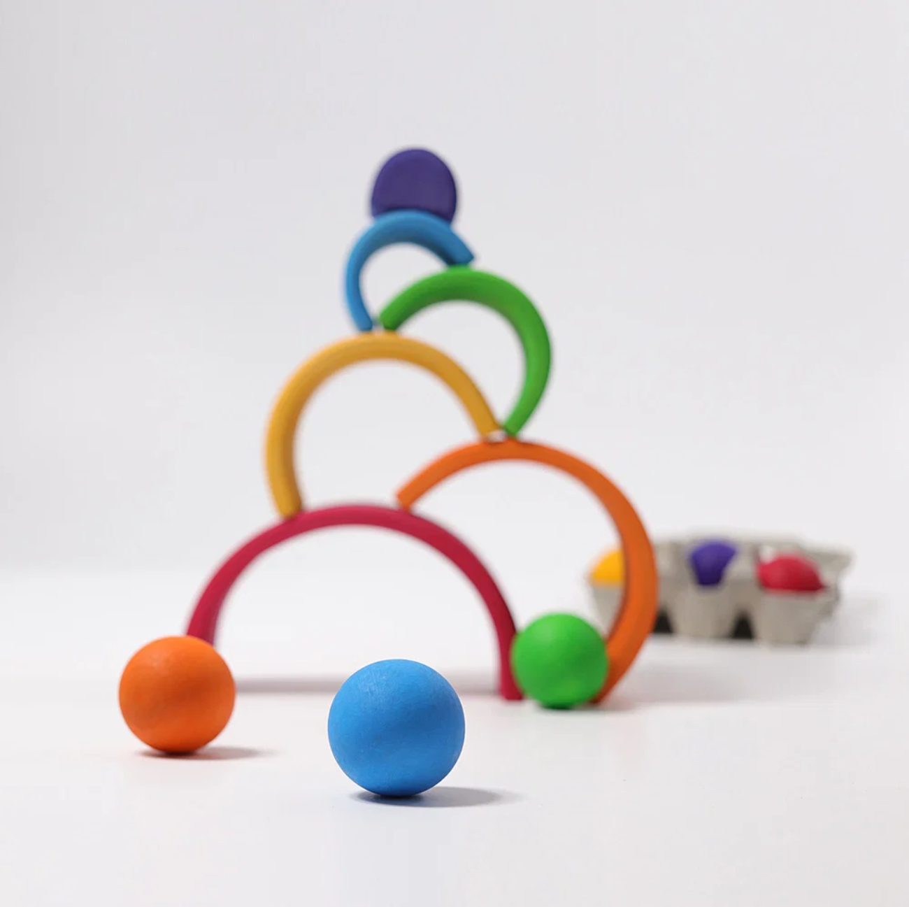 Grimm's Medium Stacking Rainbow (6 Pcs)