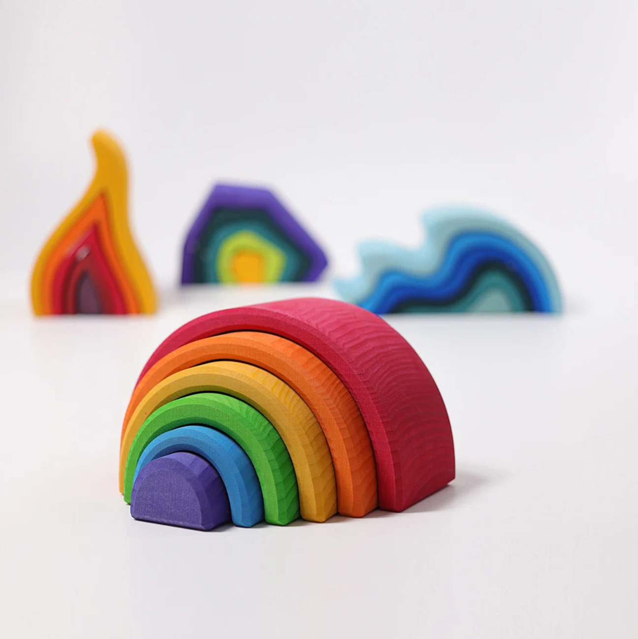 Grimm's Medium Stacking Rainbow (6 Pcs)