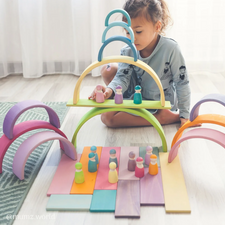 Grimm's Large Stacking Rainbow - Pastel (12 Pcs)