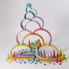 Grimm's Large Stacking Rainbow - Pastel (12 Pcs)