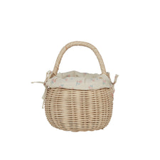 Olli Ella Rattan Berry Basket with Lining (Pansy)
