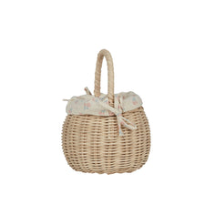Olli Ella Rattan Berry Basket with Lining (Pansy)