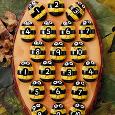 Yellow Door Honey Bee Number Stones (Set of 20)