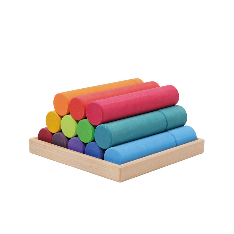 Grimm's Large Building Rollers (Rainbow)