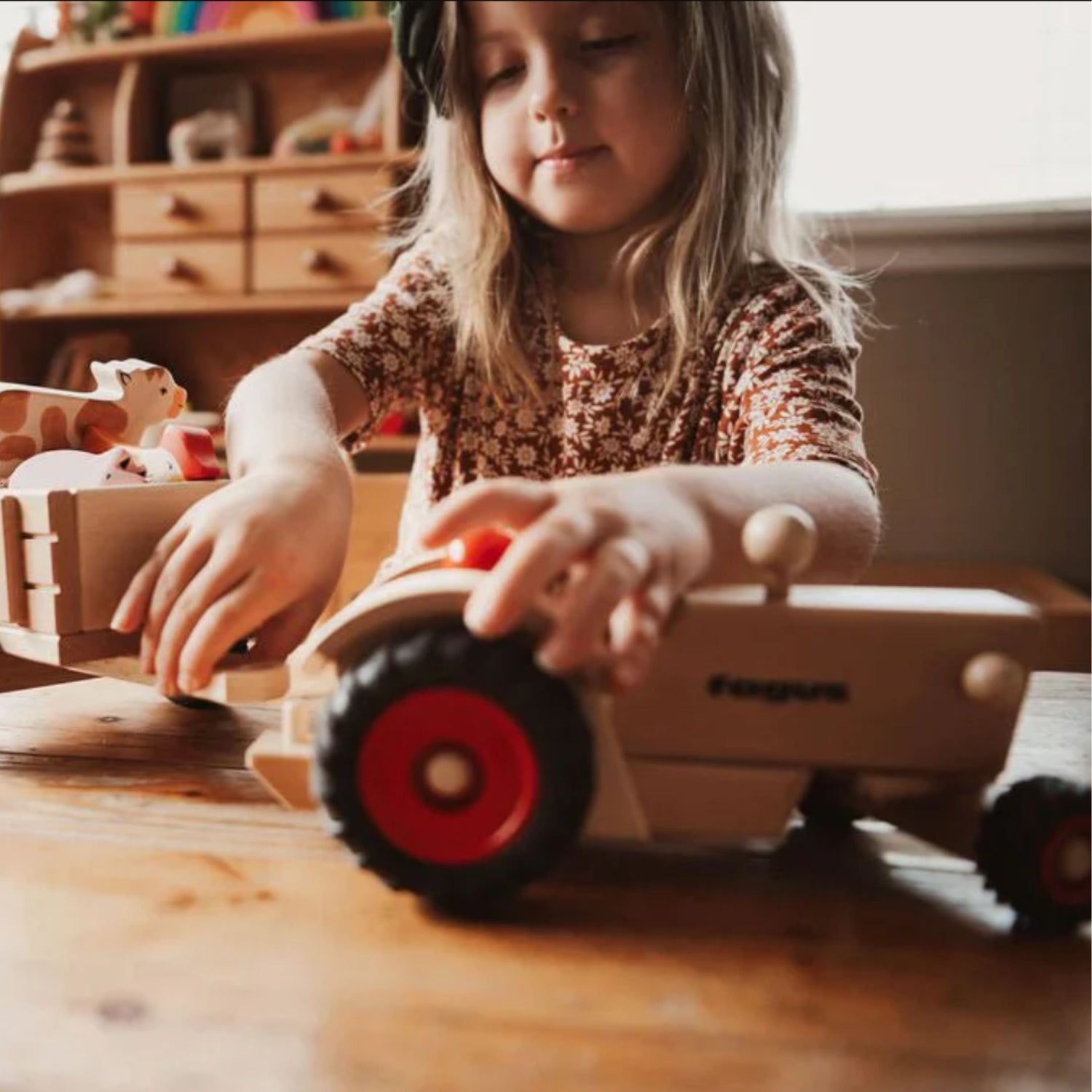 Fagus Classic Tractor | Wooden Toy Vehicle