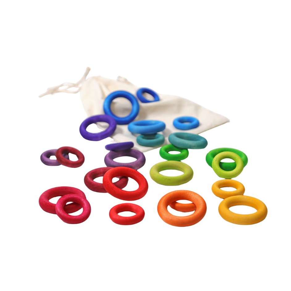 Grimm's Building Rings - Rainbow