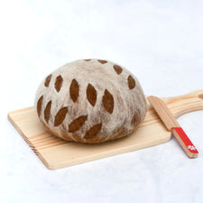 Felt Sourdough Bread with Leaf Cut | Play Food