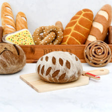 Felt Sourdough Bread with Leaf Cut | Play Food