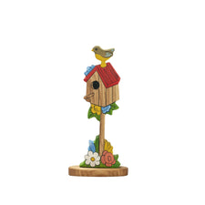 Bird House with Spring Flowers and Bird | Wooden Toy