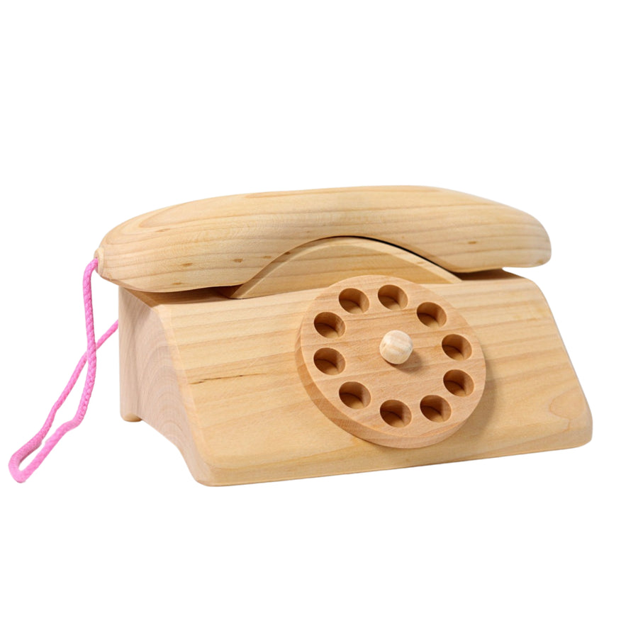 Grimm's Wooden Telephone (PLS NOTE: Cord Colours Vary)