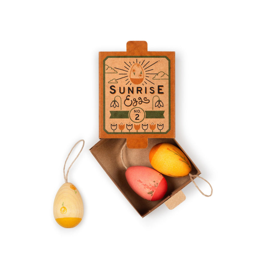 Grapat Wooden Ornament Set (Sunrise Eggs)