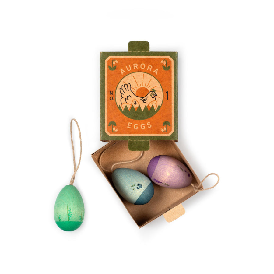 Grapat Wooden Ornament Set (Aurora Eggs)