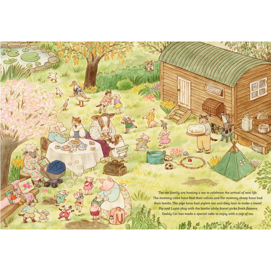Cat Family Four Seasons: A Lift-the-Flap Book (with over 140 flaps) | Hardcover