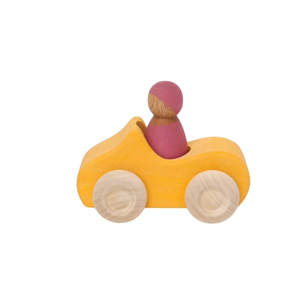 Grimm's Small Convertible Car with Rainbow Friend (Yellow)
