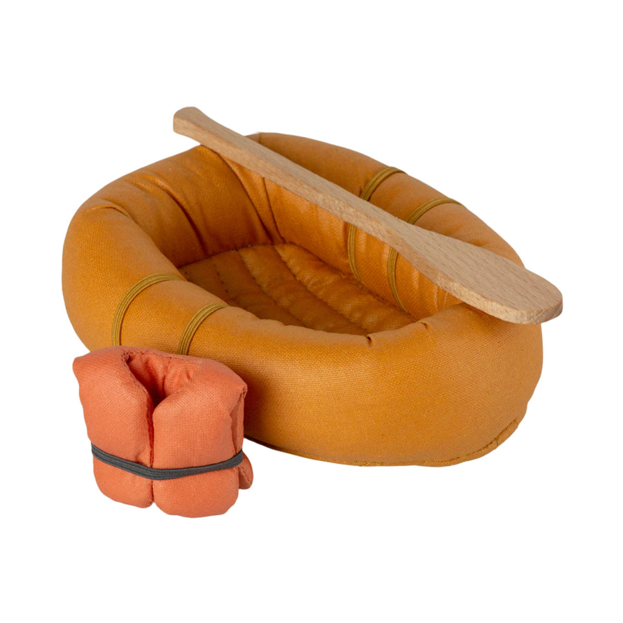 Maileg Rubber Boat with Paddle & Life Vest (Mouse)