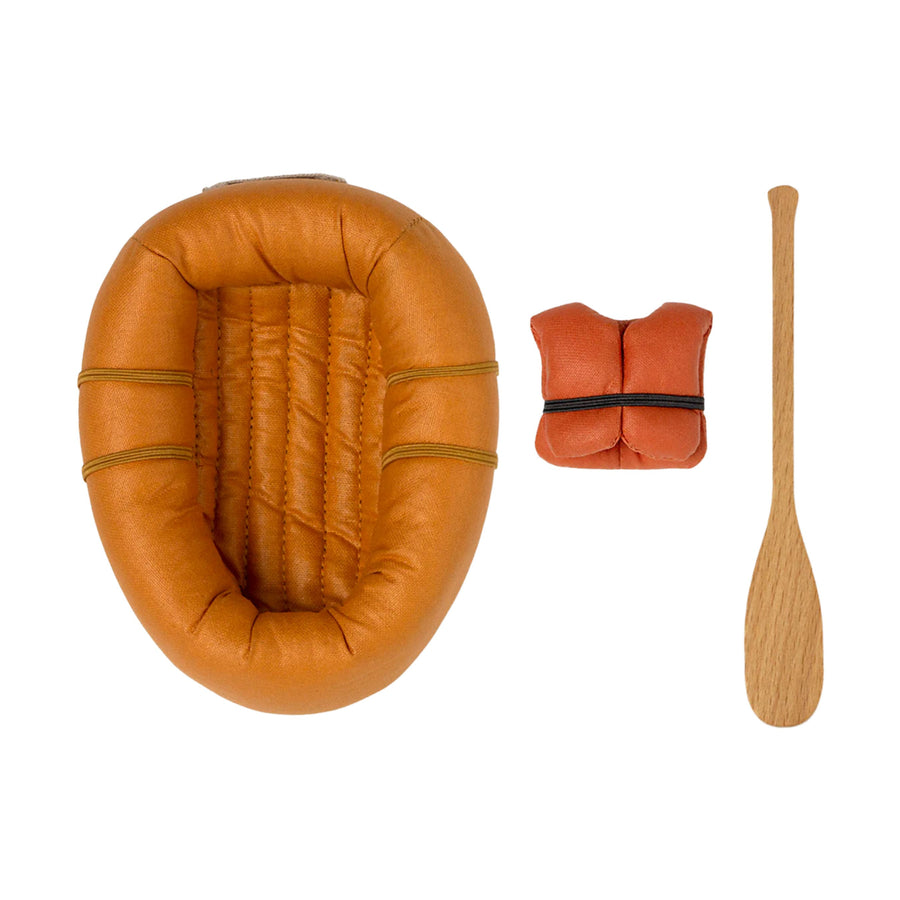 Maileg Rubber Boat with Paddle & Life Vest (Mouse)