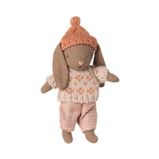 PRE-ORDER Maileg Winter Bunny - Brown/Rose (Micro)
