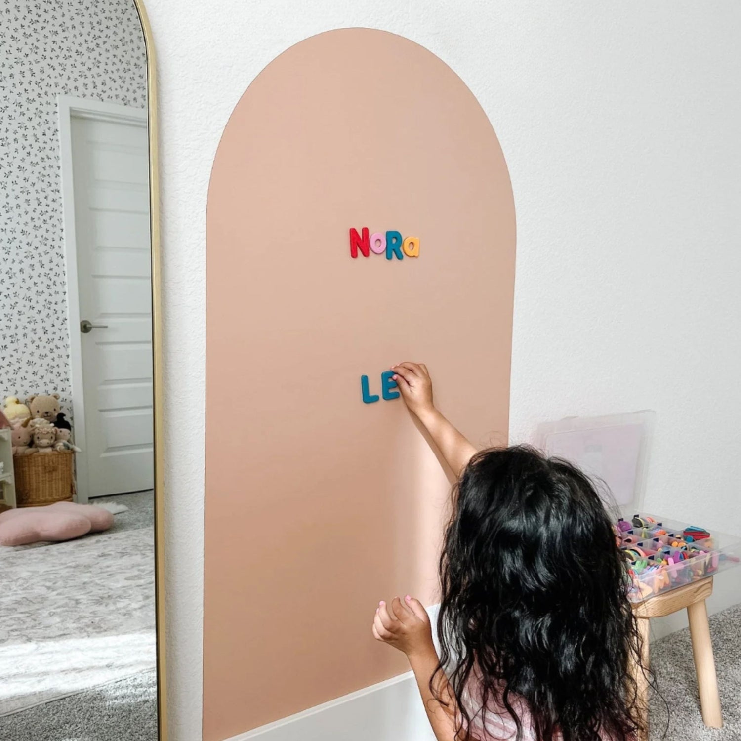 Magic Playwall - Arch Magnetic Wall Decal (Blush)