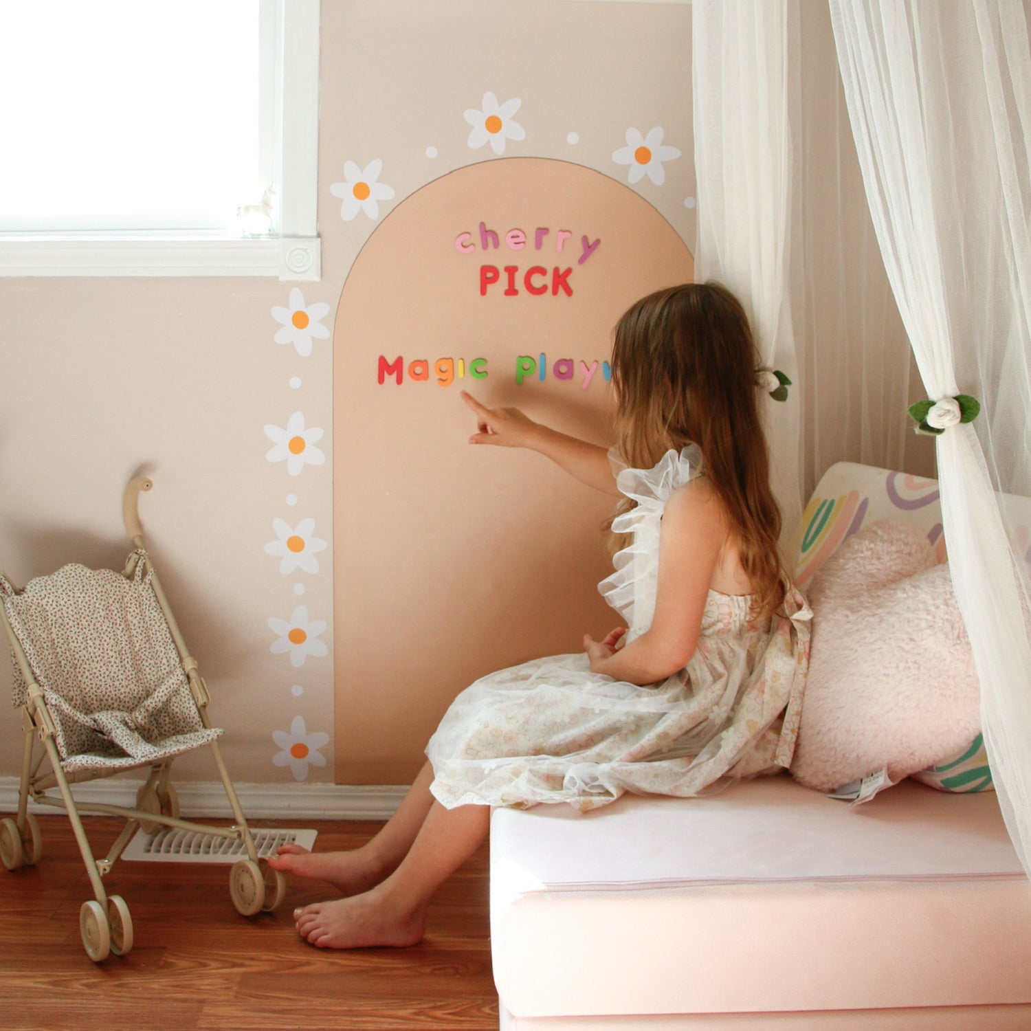Magic Playwall - Arch Magnetic Wall Decal (Blush)