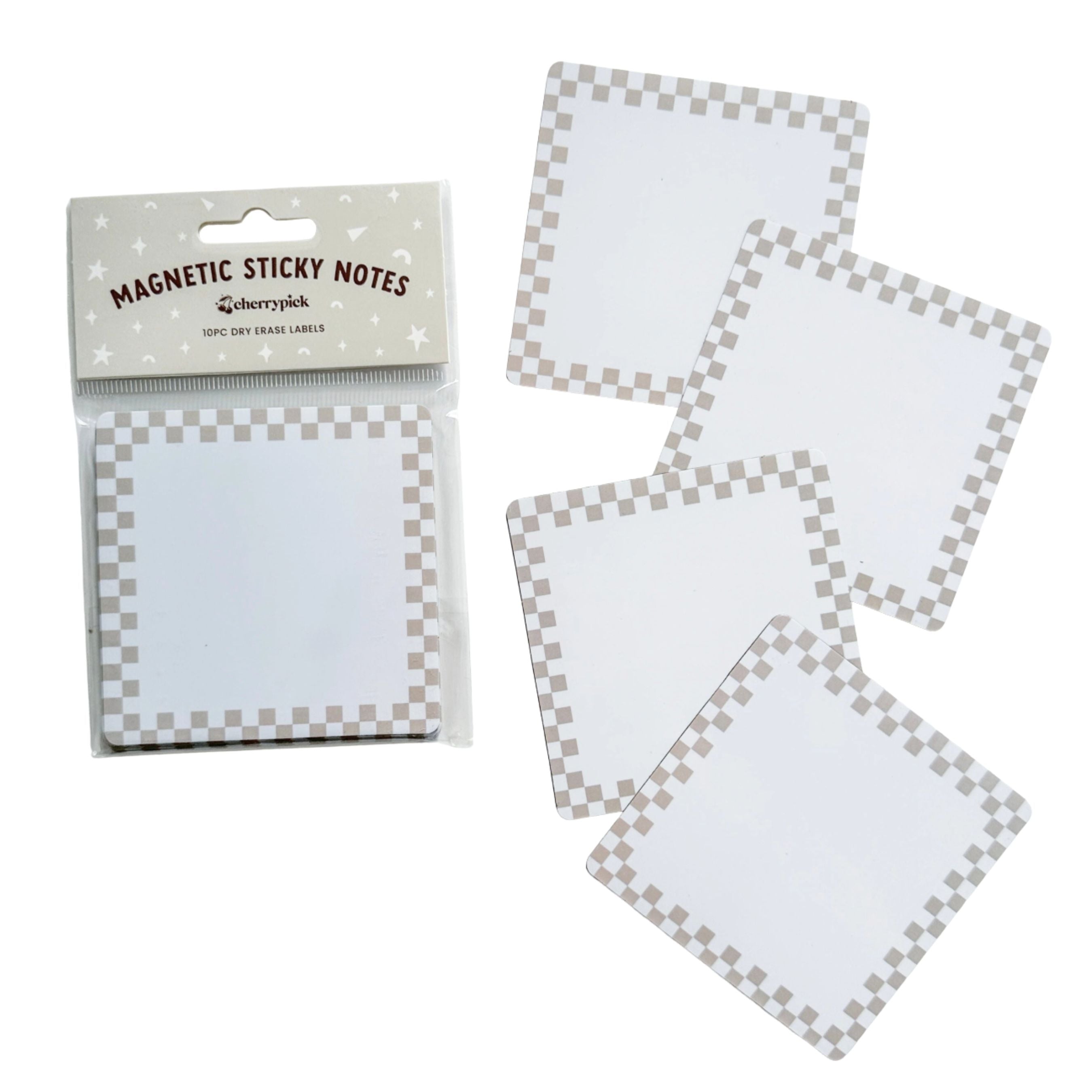 Cherrypick Neutral Check Magentic Stick Notes | The Playful Peacock