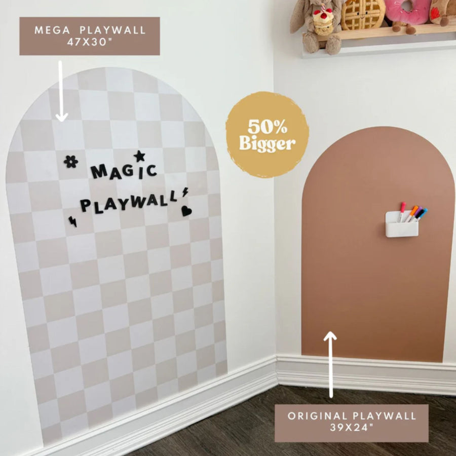 MEGA Magic Playwall - Arch Magnetic Wall Decal (Neutral Check)