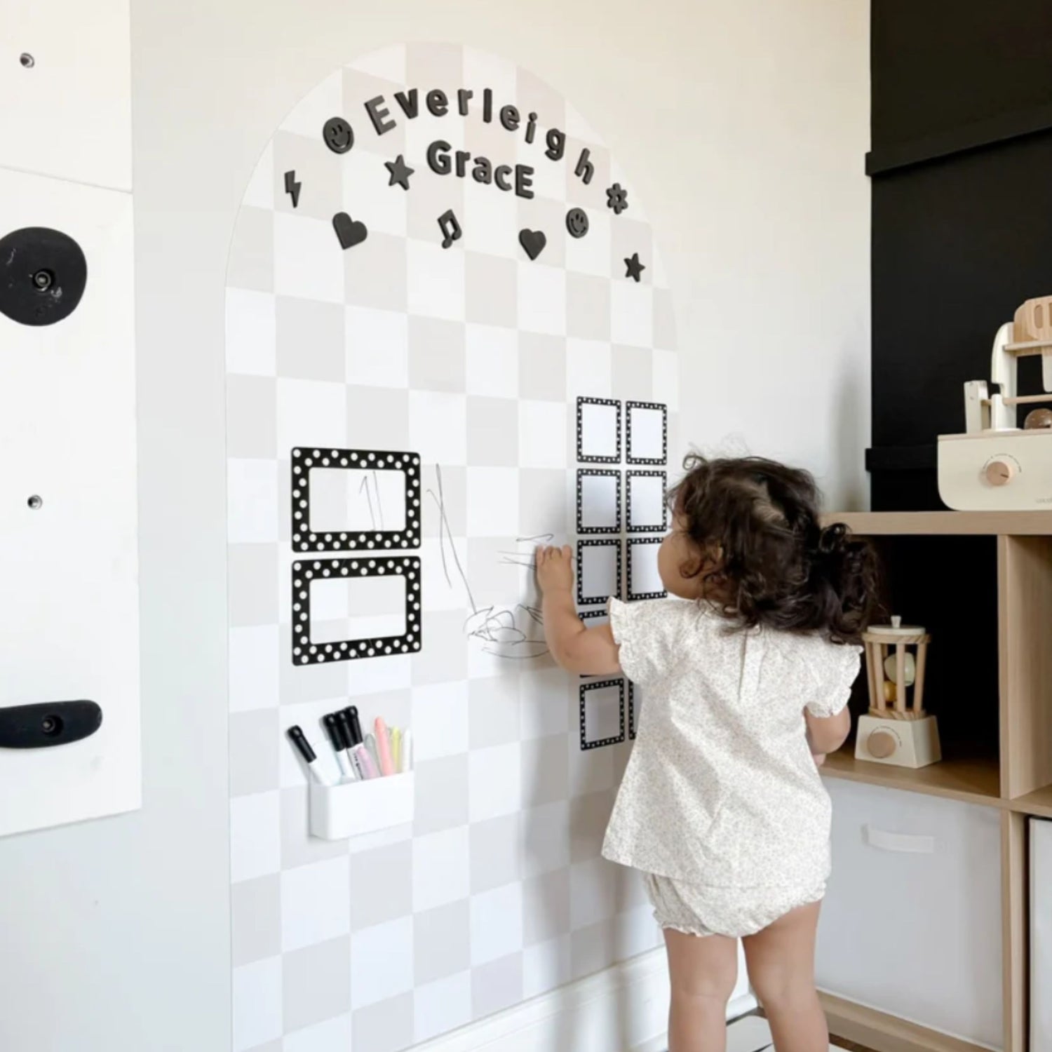MEGA Magic Playwall - Arch Magnetic Wall Decal (Neutral Check)