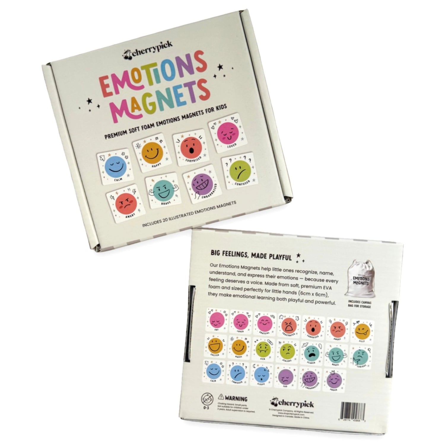 Emotions Magnets - Soft Foam Magnetic Set (20pc)