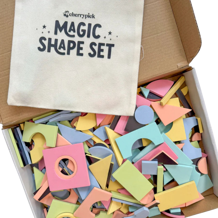 Magic Shape Set - Soft Foam Magnetic Shapes For Building and Play (450+pcs)