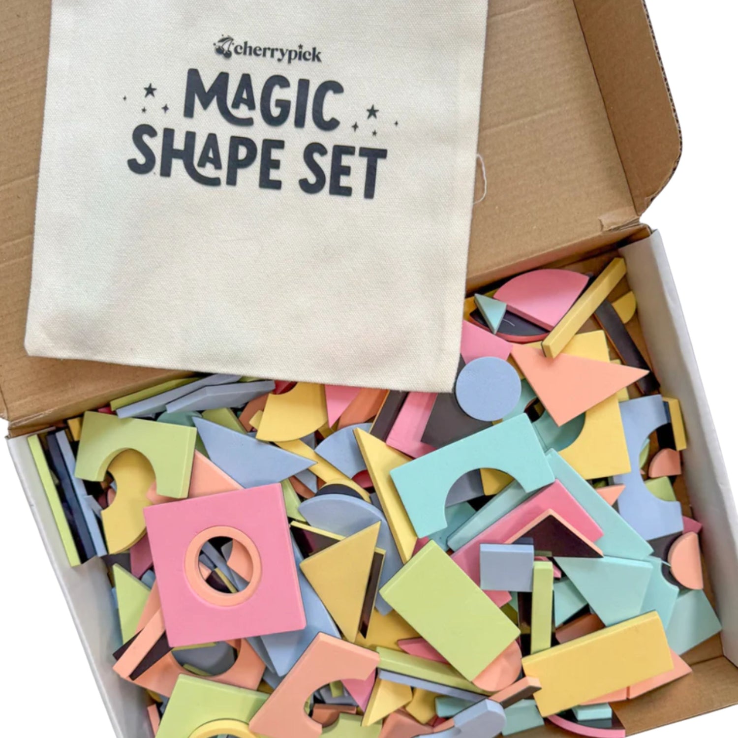 Magic Shape Set - Soft Foam Magnetic Shapes For Building and Play (450+pcs)