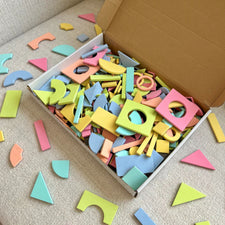 Magic Shape Set - Soft Foam Magnetic Shapes For Building and Play (450+pcs)