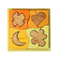 Grimm's Building Set Creative Puzzle (Shapes, Yellow)